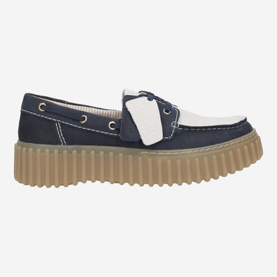 Clarks Damen - Schnürschuhe Torhill Boat blau