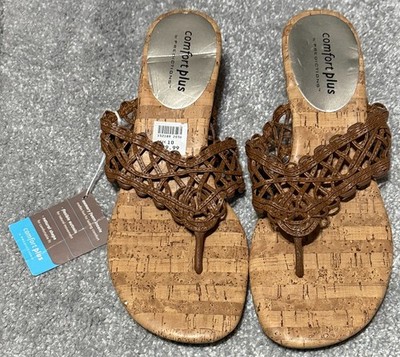 Comfort Plus By Predictions Women's Sandals Size 10 Memory Foam
