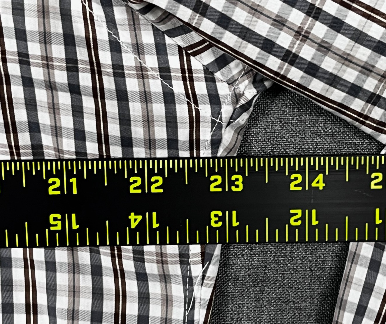 Faconnable Button Down Brown Gray Check Long Slee… - image 10