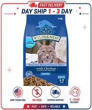 Blue Buffalo Wilderness Natural High-Protein, Grain-Free Dry Cat Food,11-lb. Bag