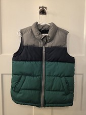 Old Navy 5t Boys Puffer Vest, Blue, Green Grey In Color