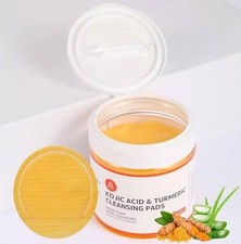 Turmeric Kojic Acid Cleansing Pads: Cleansing Pore and Glowing Skin Exfoliate 50
