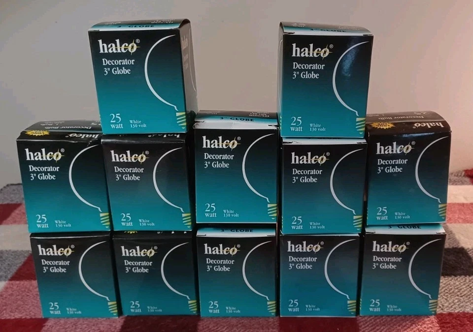 HALCO Decorator 3" Globe Clear Light Bulbs 25W 130 Volt 12 Pack - Image 2 of 2