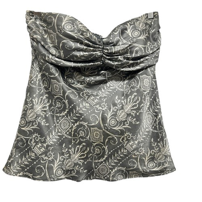 #ad #ad White House Black Market Women Strapless Top L Baroque Silk Babydoll Holiday $28.99