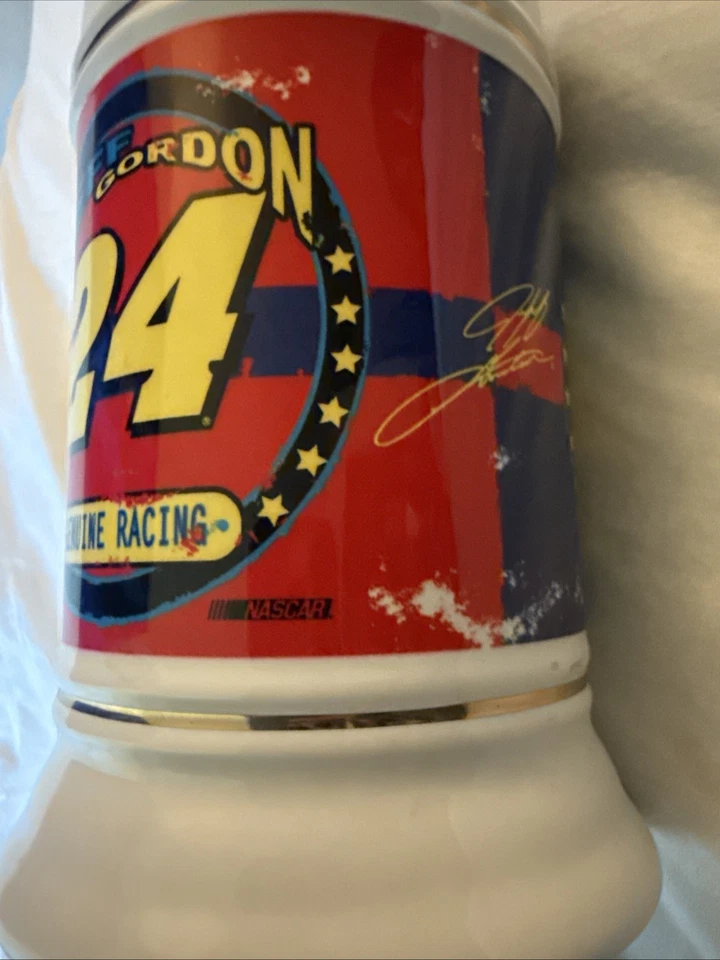 Taza de café NASCAR Jeff Gordon #24 taza coleccionable firmada genuina carreras vintage Foto 3 de 4