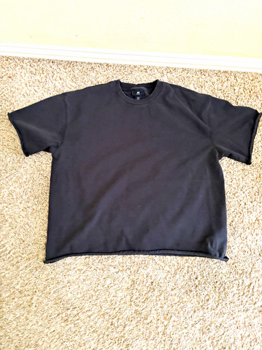H&M, H&M Men's Oversized Fit Solid Black Crew Neck Short Sleeve T-Shirt Size M