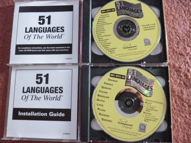 4 set CD rom 51 Languages of the world Transparent Language - Image 3 of 4