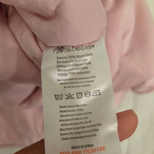 Mosebears baby girl pink sleep sack 18-36 months - 第 6/7 張圖片