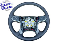 14-19 Silverado Tahoe Yukon Black Leather Steering Wheel With Heat Oem 84483796