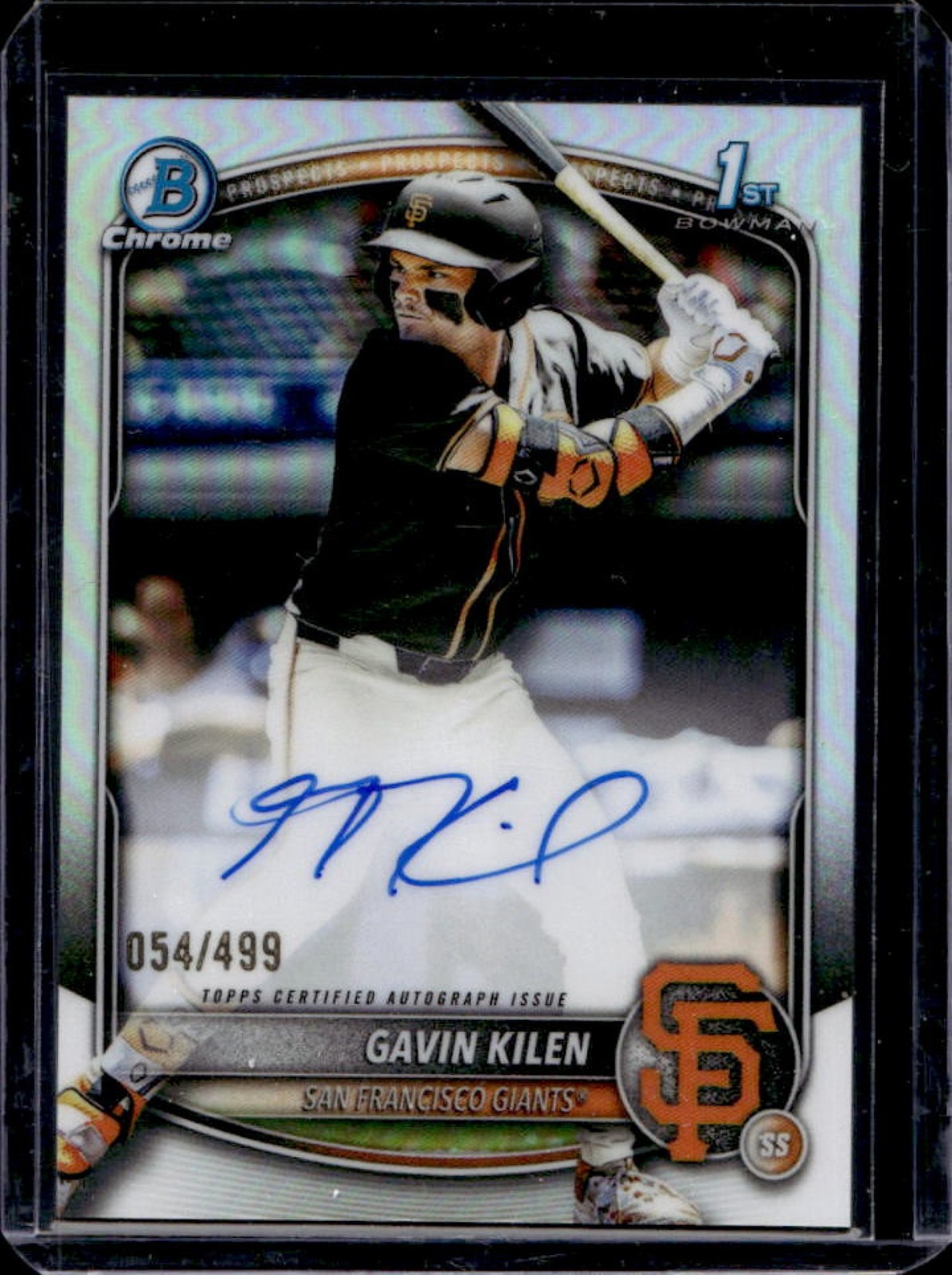 2025 Bowman Draft Gavin Kilen Chrome Auto Refractor 1st Prospect #/499 Giants
