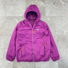 LL Bean Mountain Bound Jacket Youth Large 14-16 Reversible Diamond Quilt Fleece