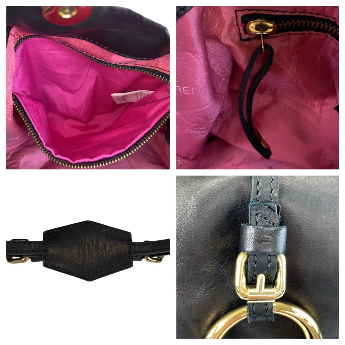 DSQUARED2 Shoulder Bag Black Gold Hardware leather View 6