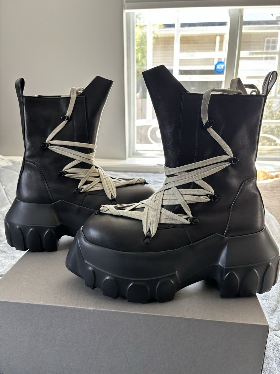 Rick Owens Megalace Tractor Boot Size 43EU / 10 | eBay
