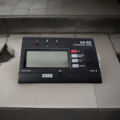 Korg GA-50 Guitar & Bass Digital Tuner LCD Meter Sound Out Mode Portable