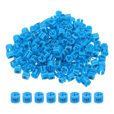 300Pcs 110 Size Clothes Hanger Marker Fit 3mm Rod for Garment Coding Blue