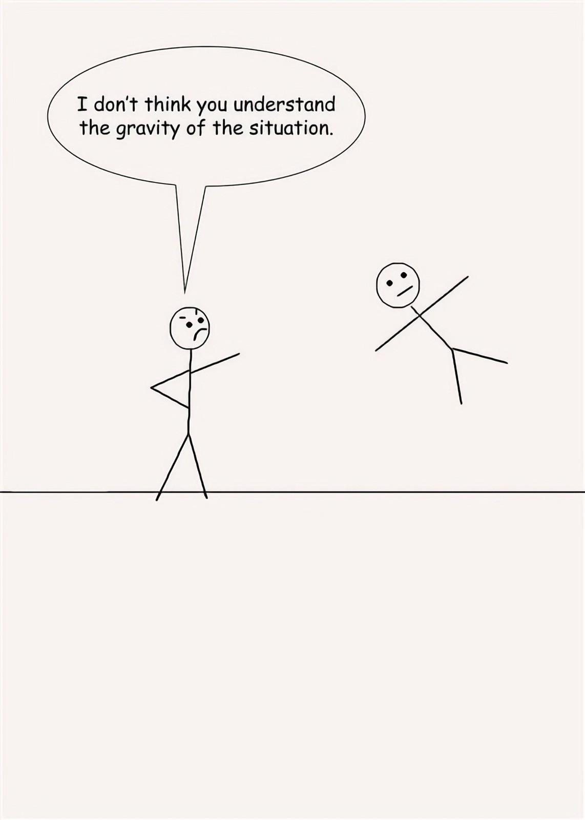 Funny Birthday Card Gravity of the Situation Humour Joke Open Male Female
