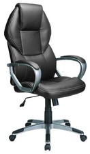 Poltrona Direzionale In Similpelle Con Braccioli Nera 1110