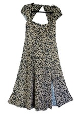 NEW, Reformation Elton Brown & Black Patterned Dress Size 10 #RF151