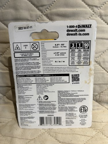 NEW SEALED DEWALT 55 ft. Pocket Laser Distance Measurer DW055PL SHIPS FREE - Zdjęcie 2 z 2