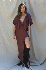 Hand Dyed Cotton Crepe Maxi Dress – Plain Boho Dress, Lightweight Summer Outfit