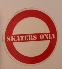Vintage 1980s Skateboard Sticker Decal Old School Skaters Only