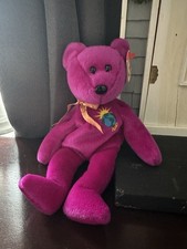 *RARE* Beanie Baby 2000 Millenium Bear, W/TAG ERRORS #252