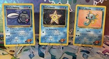 1995 Vintage Pokémon TCG Misty's Poliwag Staryu Horsea Lot (3) MP-HP