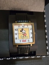 Mickey Mouse Big Numbers Square Watch NEW In Box Adjustable Black Wristband