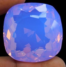 Natural 107.10 Ct Opal Blue Yellow Fire Cushion Cut Extremely Gemstone Certified