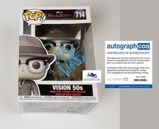 PAUL BETTANY AUTOGRAPH SIGNED MARVEL VISION WANDAVISION FUNKO POP 714 ACOA
