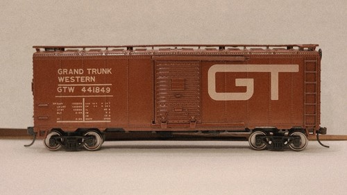 Vagón de carga Grand Trunk Western Railroad 40' SD 441849 Athearn Kar Line Kadee RTR HO | Zustand: Used