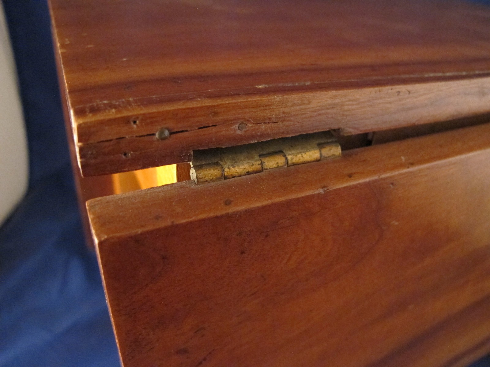 vintage wood salesman sample drop leaf table (folk art ?)