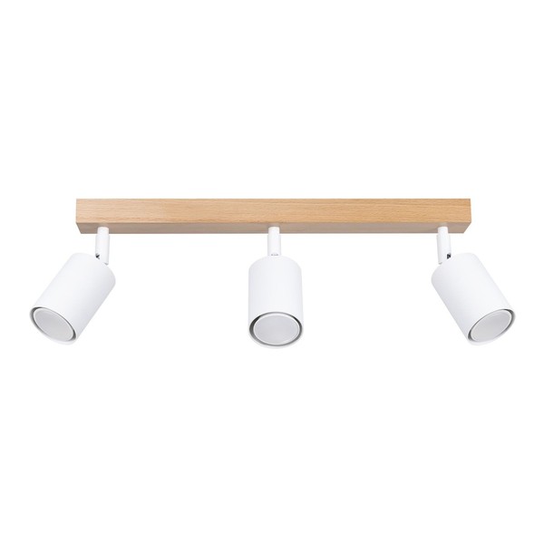 Deckenleuchte Holz Stahl GU10 Verstellbar Wohnzimmer 61 Cm Deckenstrahler BüRo-image