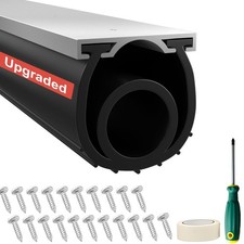 20ft Garage Door Bottom Seal with Aluminum Track - Weather Stripping Rubber Seal