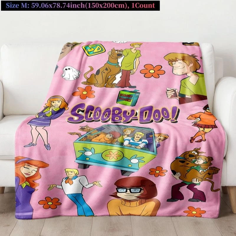 Scooby-Doo Flannel Blanket, Soft Cozy Fleece Featuring Classic Cartoon