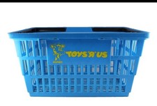 Vintage 90s Toys R Us Shopping Basket Blue Geoffrey Cart Rare Store Collectible
