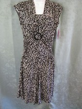 Volume One Dress Juniors Size Medium Stretchy Knit Bold Print NWT VTG Y2K