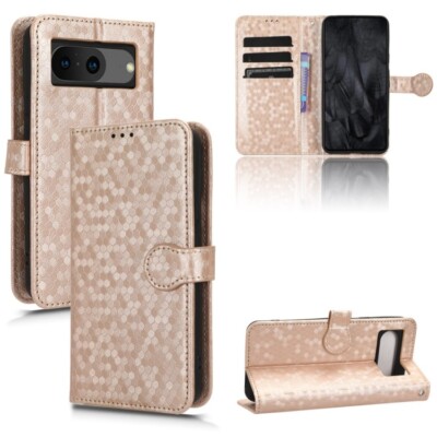 For Google Pixel 8 Honeycomb Dot Texture Leather Phone Case Cover Shell