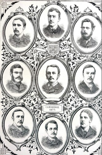 Cambridge Rowing Team 1877 LEWIS CLOSE GURDON HOSKINS SHAFTO DAVIS FENN PIKE