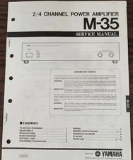 Yamaha M-35 Power Amplifier Service Manual - Original