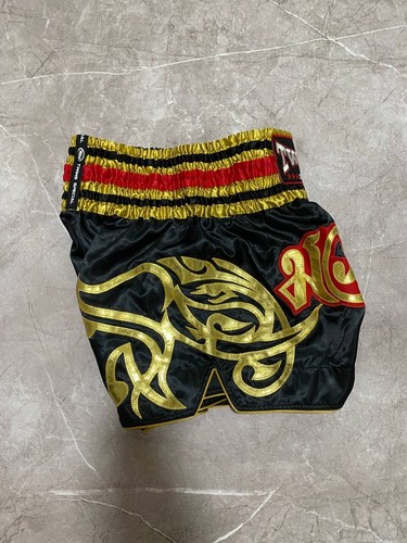 Rare Twins Special Muay Thai Boxing KickBoxing MMA Shorts Black Size XL - Picture 3 of 12