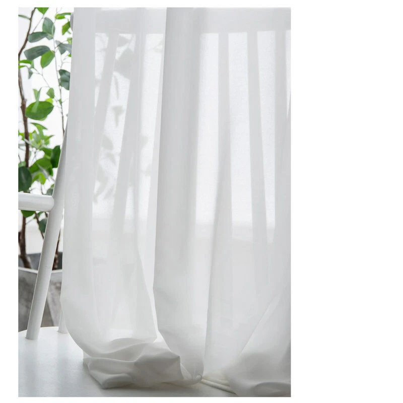 (2 Panels) Sheer Curtain Rod Pocket Organza Voile Curtain Window Drape 140x213cm - image 3 of 4
