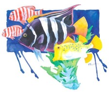 Ceramic Backsplash Tile Mural Fishing Kitchen/Bathroom/Shower - King Angel Fish
