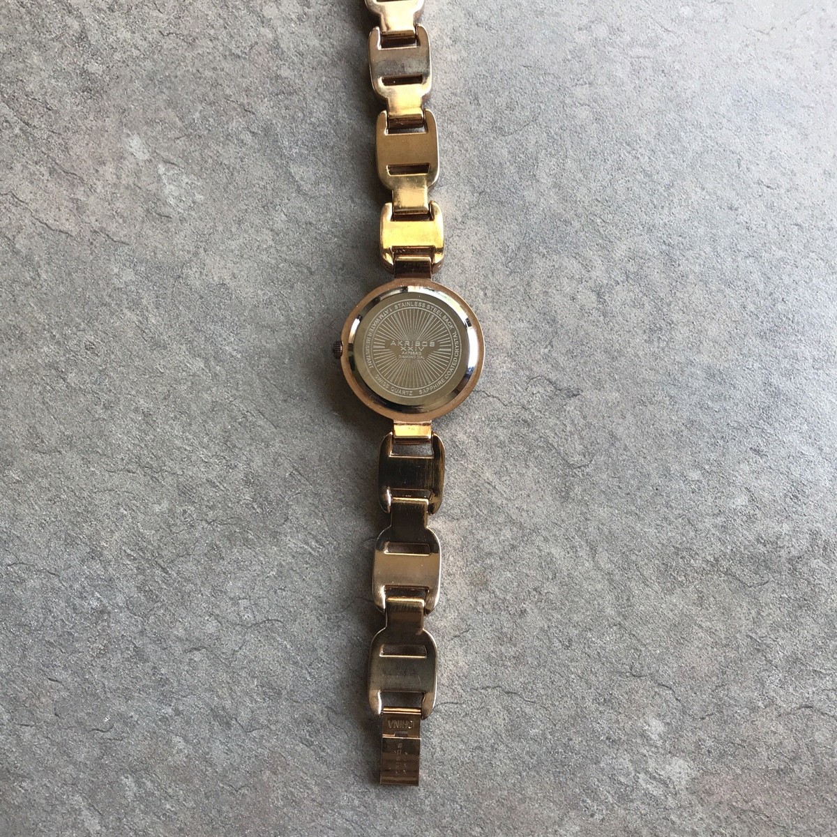 Womens Akribos XXIV Diamond Dial Quartz Gold Tone Watch New Battery AK755YG New Women main image 3