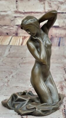 Hautfarben Weiblich Figur Nackte Mädchen Bronze Statue Skulptur Art Déco Mavchi