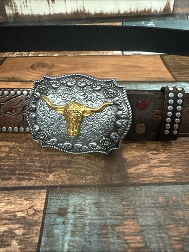 Long Horn Bull Belt 49 Inch New Country Cowgirl Farm Gift Mothers Day #2 - Picture 14 of 14