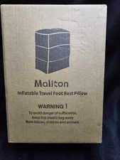 Maliton Inflatable Travel Foot Rest Pillow black 17×12×18in - BRAND NEW!!!