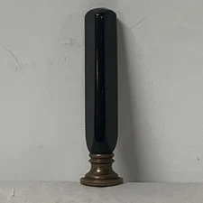 Vintage Art Deco Bakelite or Celluloid Handle Brass Wax Seal Stamp, Monogrammed