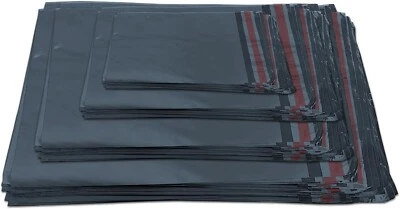 YUNJU 100x Grey Mailing Bags Assorted Sizes 100% Recyclable Parcel and Shipping Bags