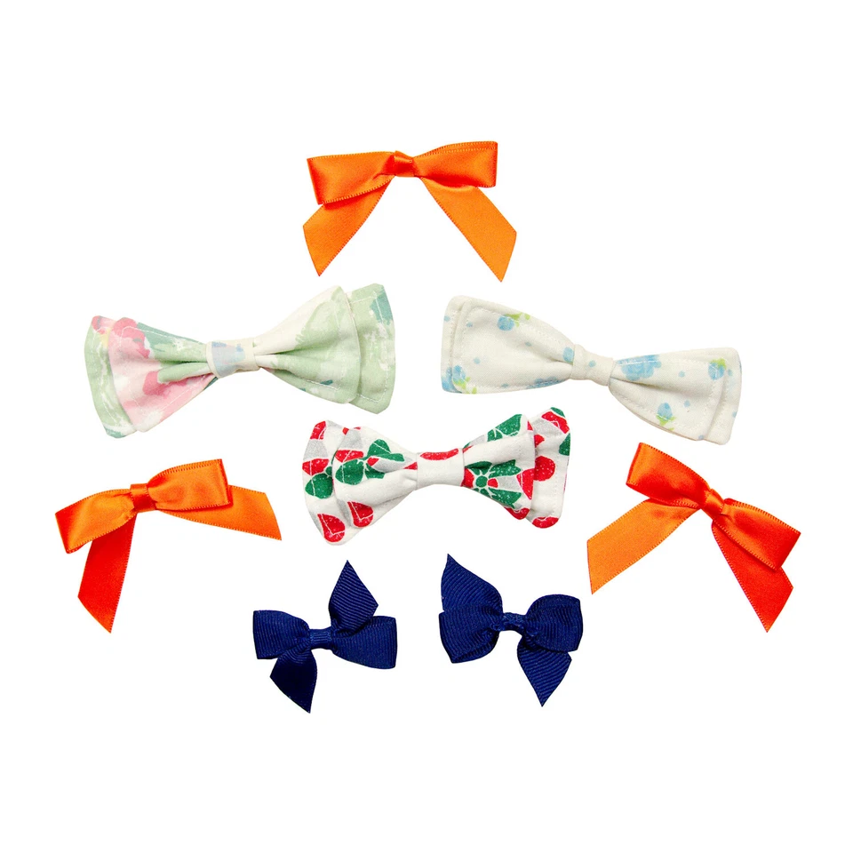 Pre-Made Gift Wrapping Fabric Bows Sew Glue Tie-On Applique Velvet Ribbons 32pcs - Image 3 of 4